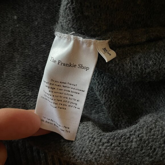 THE FRANKIE SHOP Maxime Knit Sweater Dress - Dark Grey Melange/XS/S - Picture 6 of 8